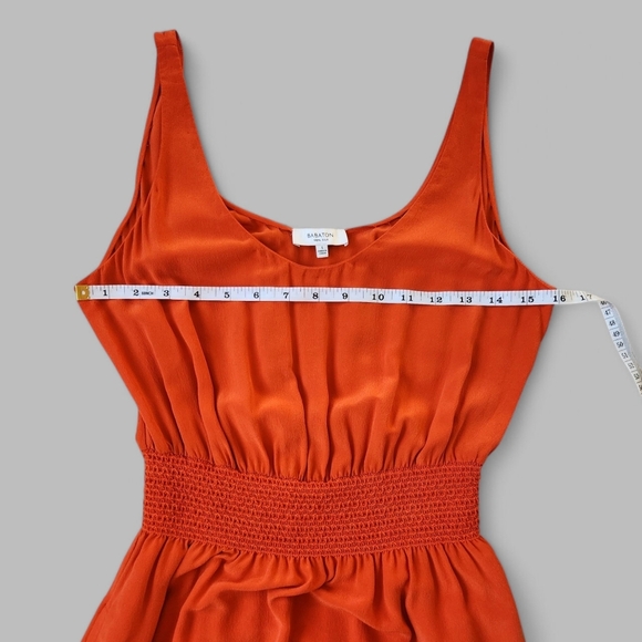 ARITZIA Babaton Orange 100 % Silk Tank Top Sleeveless Dress Size S Coquette - Picture 10 of 15